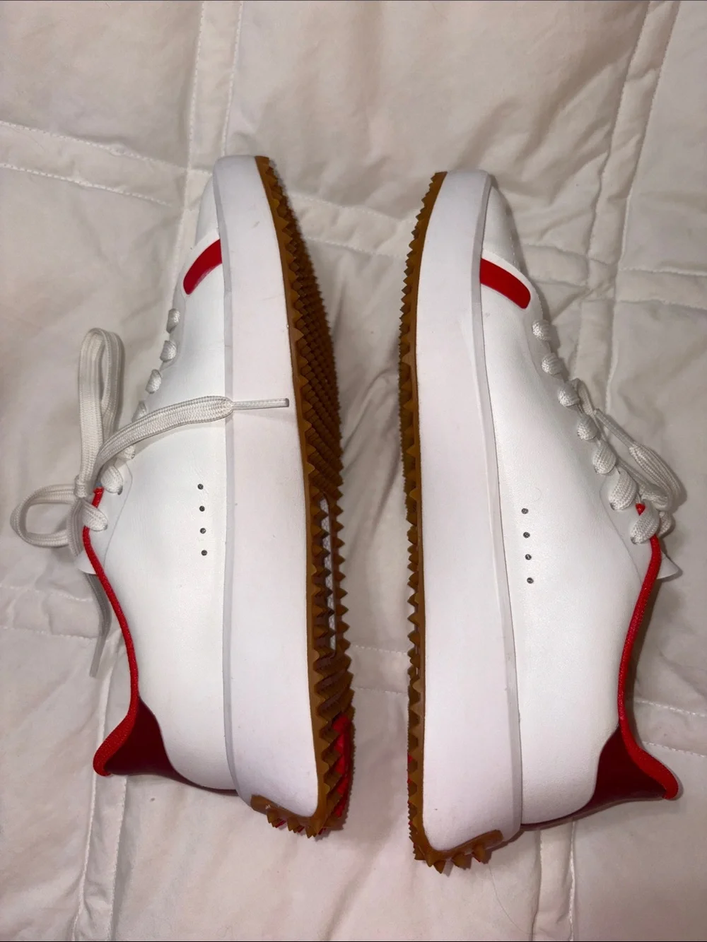 G/FORE G.112 Kiltie Spikeless Golf Shoes GLF00022-SNO Snow/Red Sz 7.5